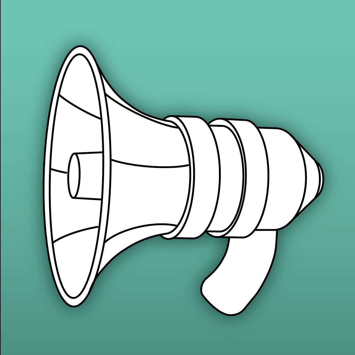 megaphone stencil printable megaphone stencil printable