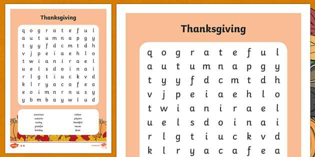 free printable thanksgiving word puzzles