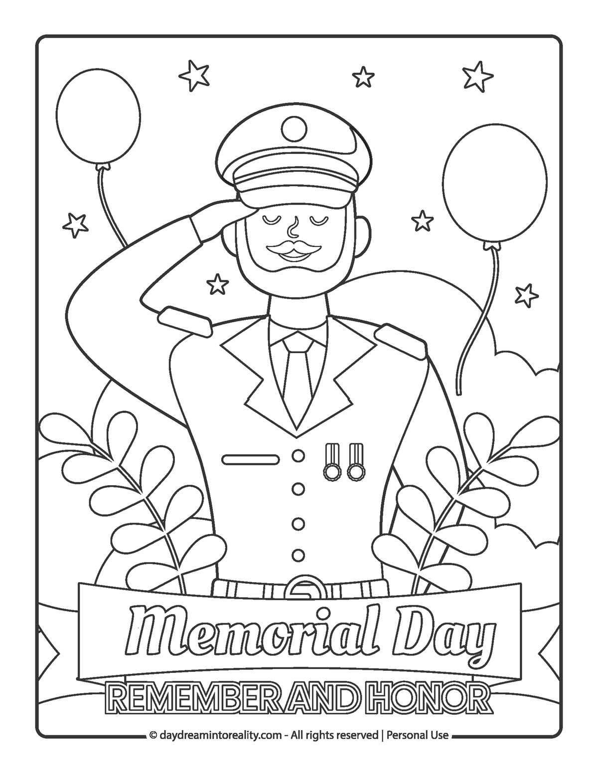 memorial day printable coloring pages