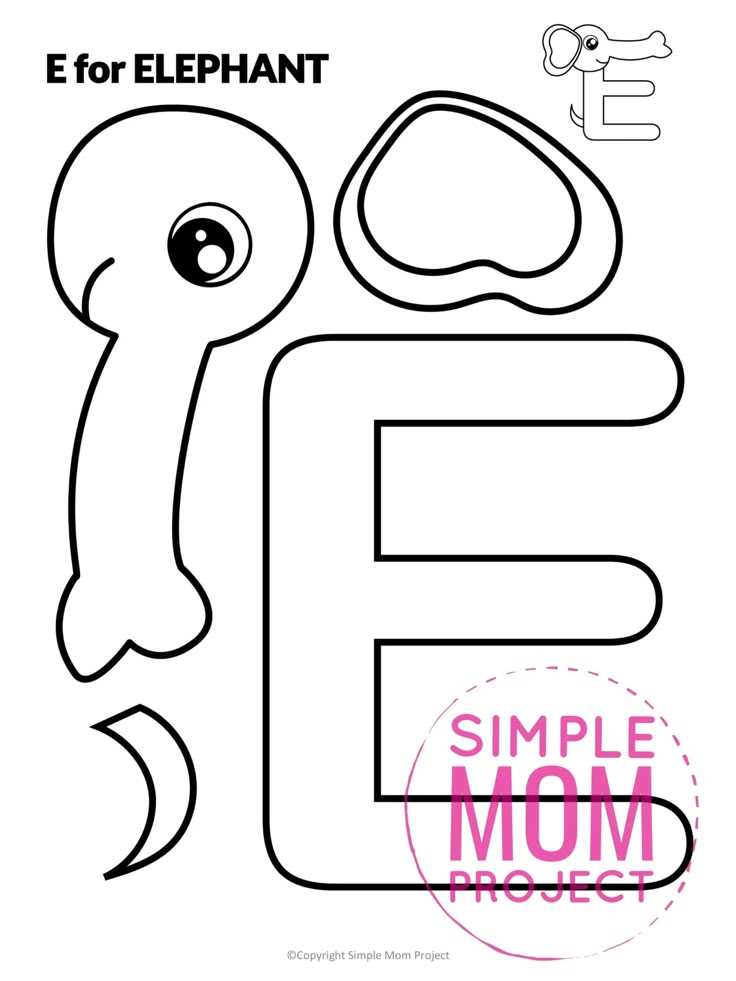 letter e craft free printable