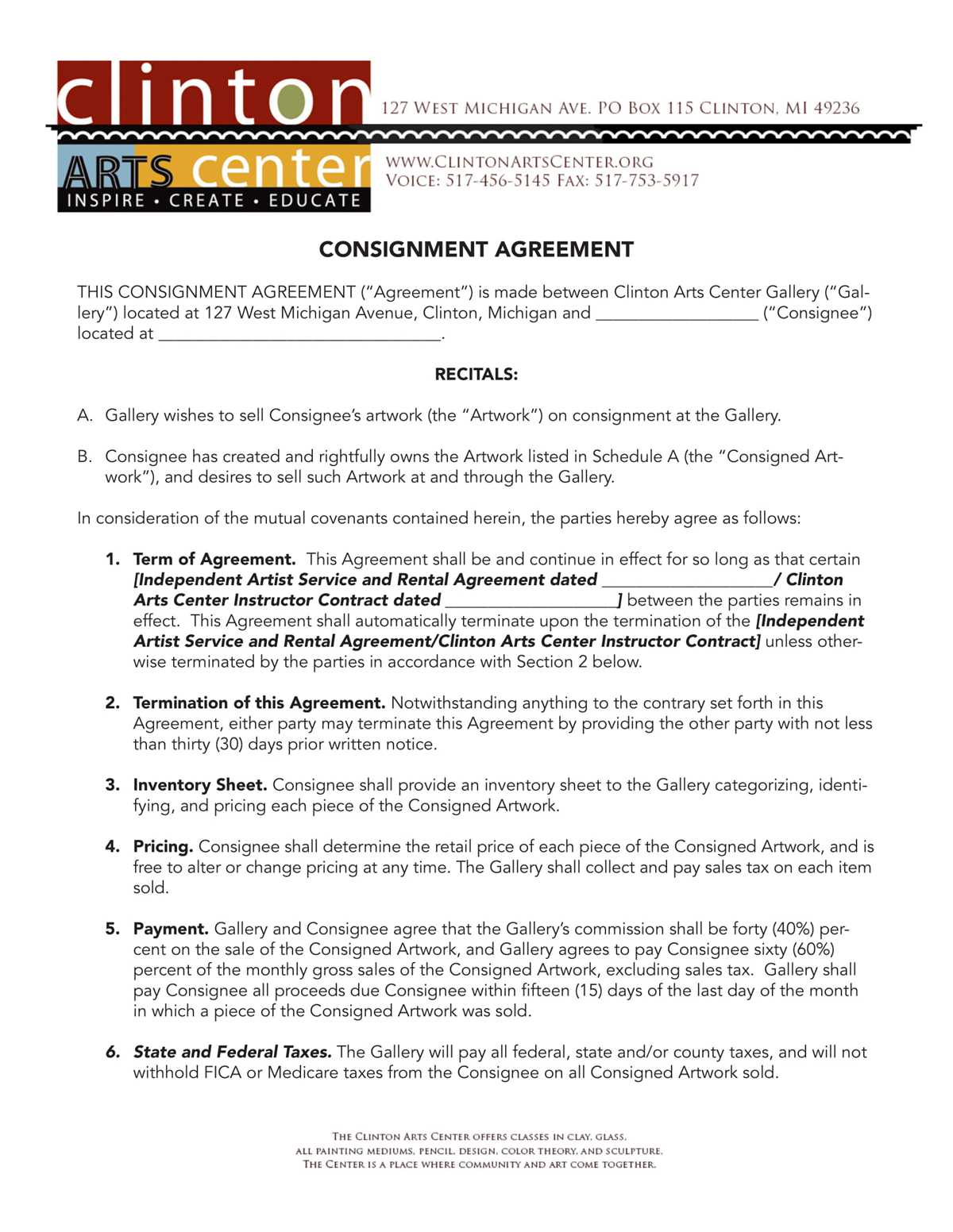 printable retail consignment agreement printable retail consignment agreement