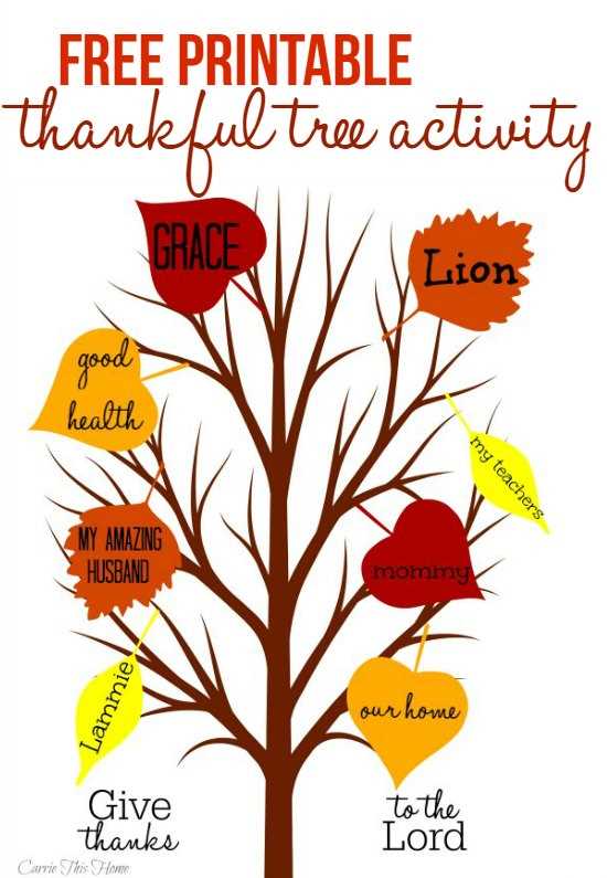 thankful tree leaves printable