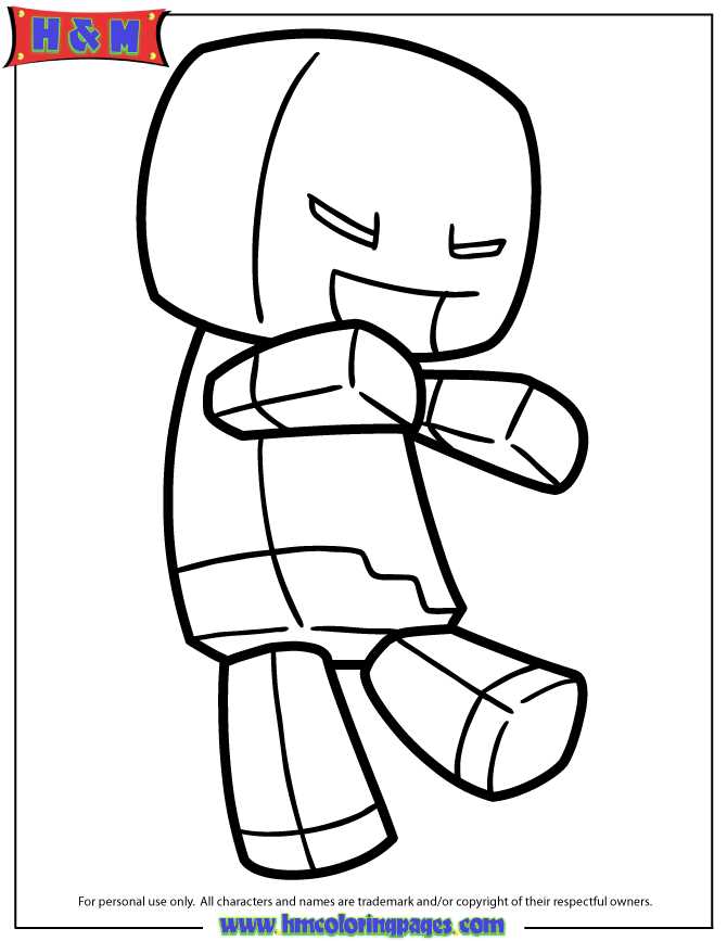 minecraft zombie printable