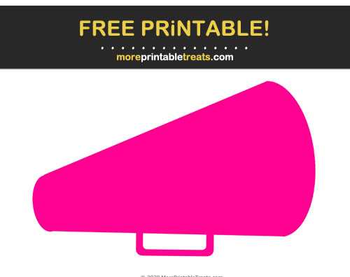 printable cheer megaphone printable cheer megaphone