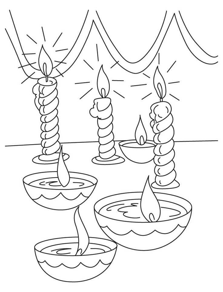 diwali colouring pages printable