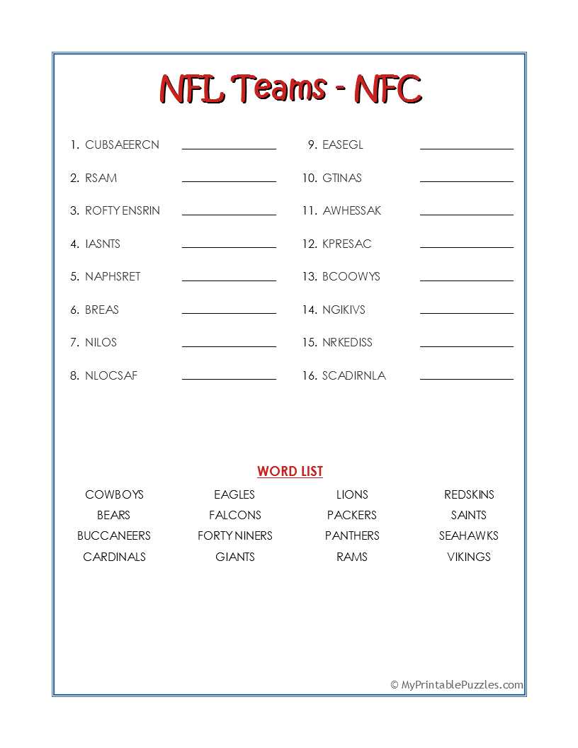 nfl teams printable list nfl teams printable list