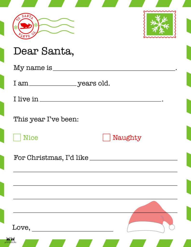 letters from santa claus printable