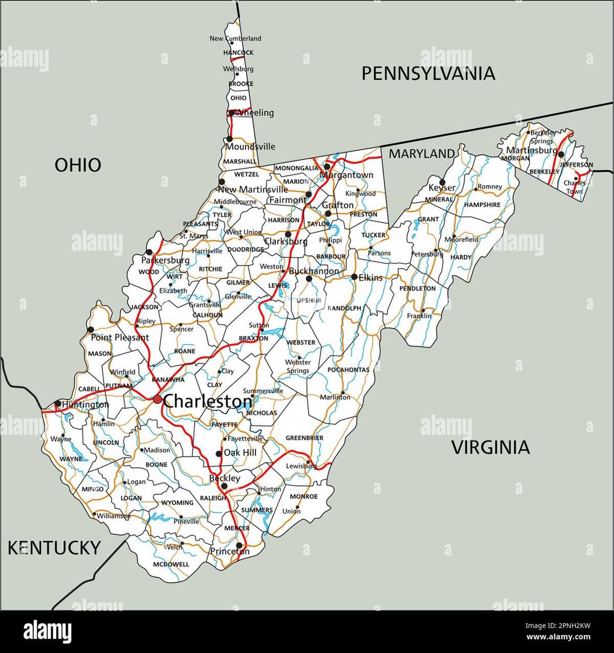 west virginia printable map west virginia printable map