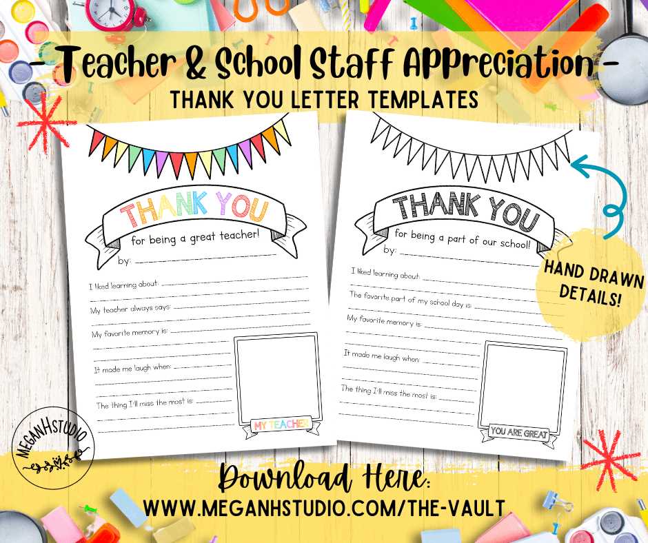 teacher appreciation note printable