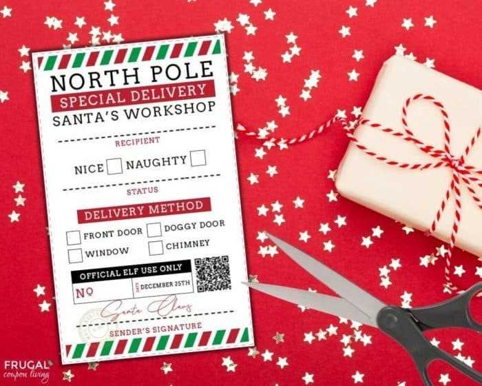 free printable north pole shipping shipping label from santa free printable north pole shipping shipping label from santa