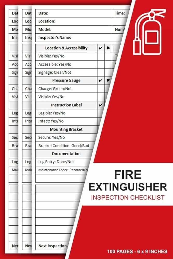printable monthly fire extinguisher inspection form template excel