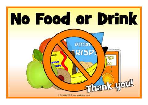 no food or drink signs printable