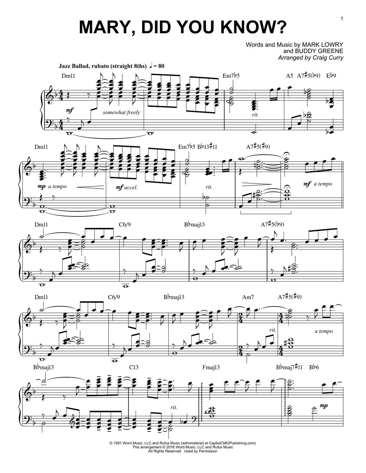 mary did you know sheet music free printable