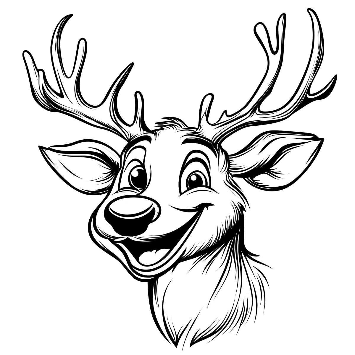 reindeer head printable reindeer head printable