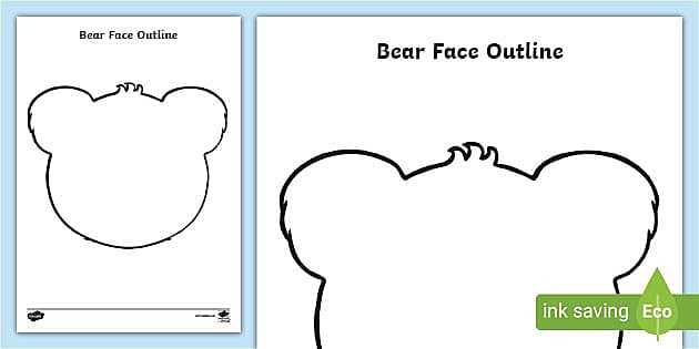 printable outline of a bear