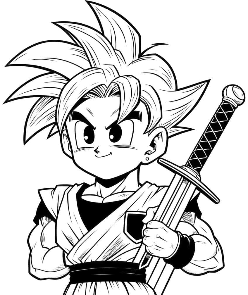 goku printable coloring pages