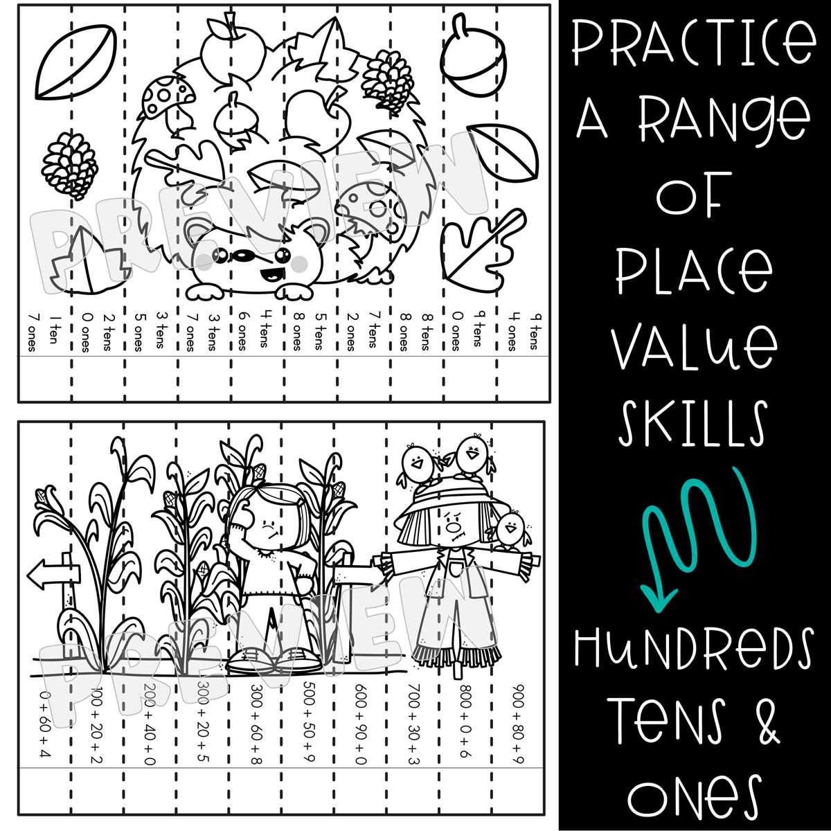 place value printable activities