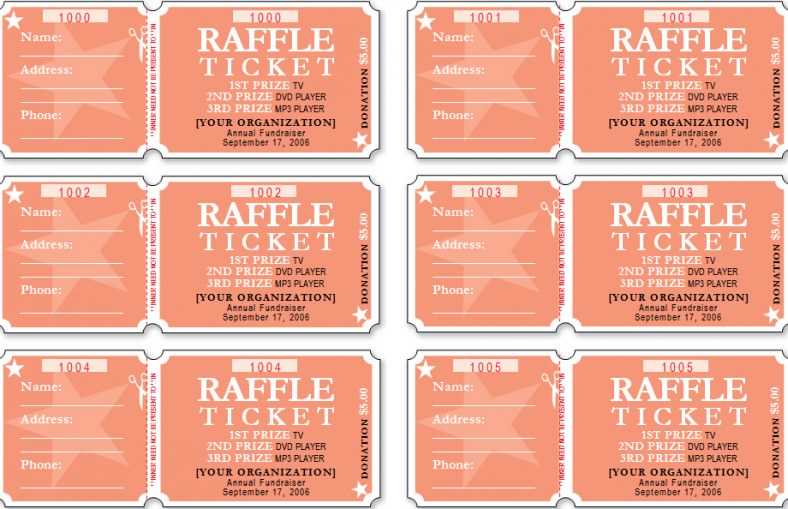 numbered tickets printable