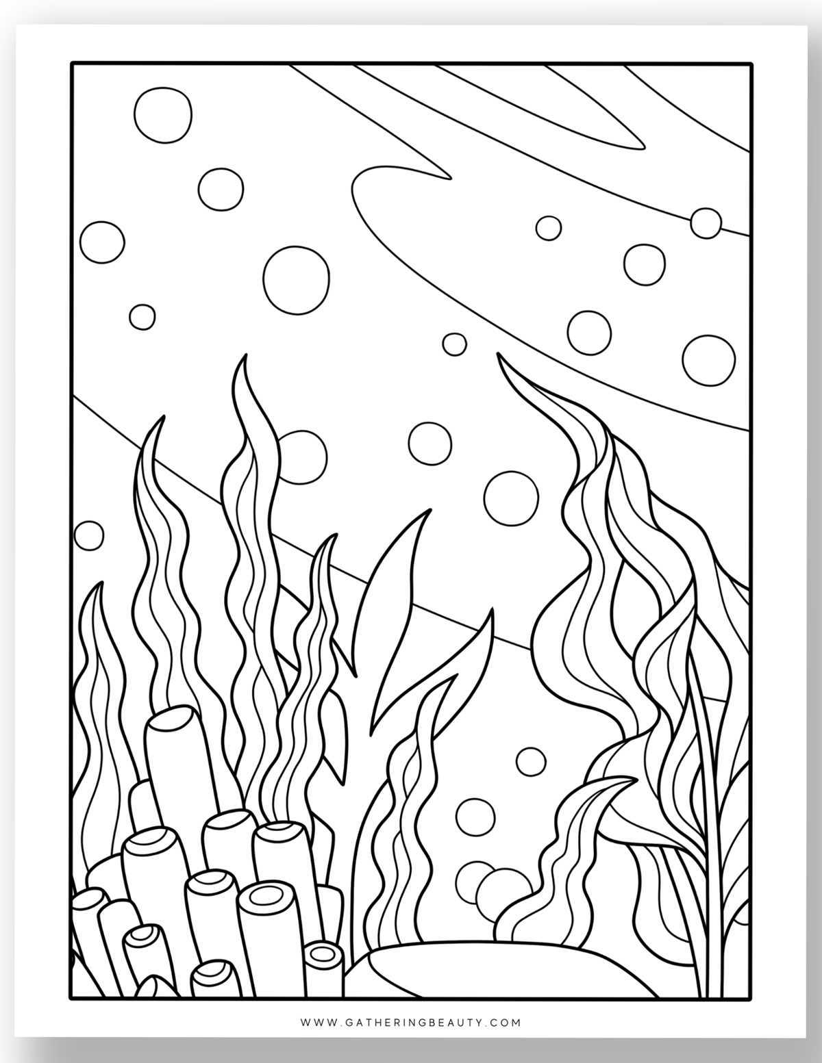 printable easy ocean coloring pages