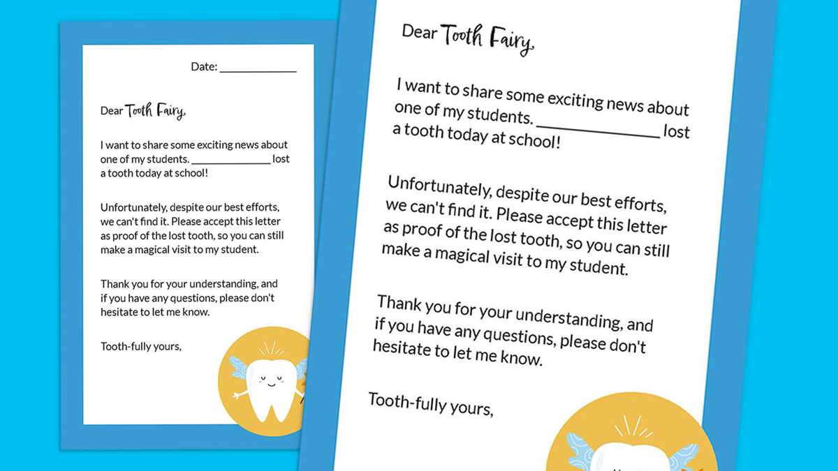 letter from the tooth fairy free printable letter from the tooth fairy free printable