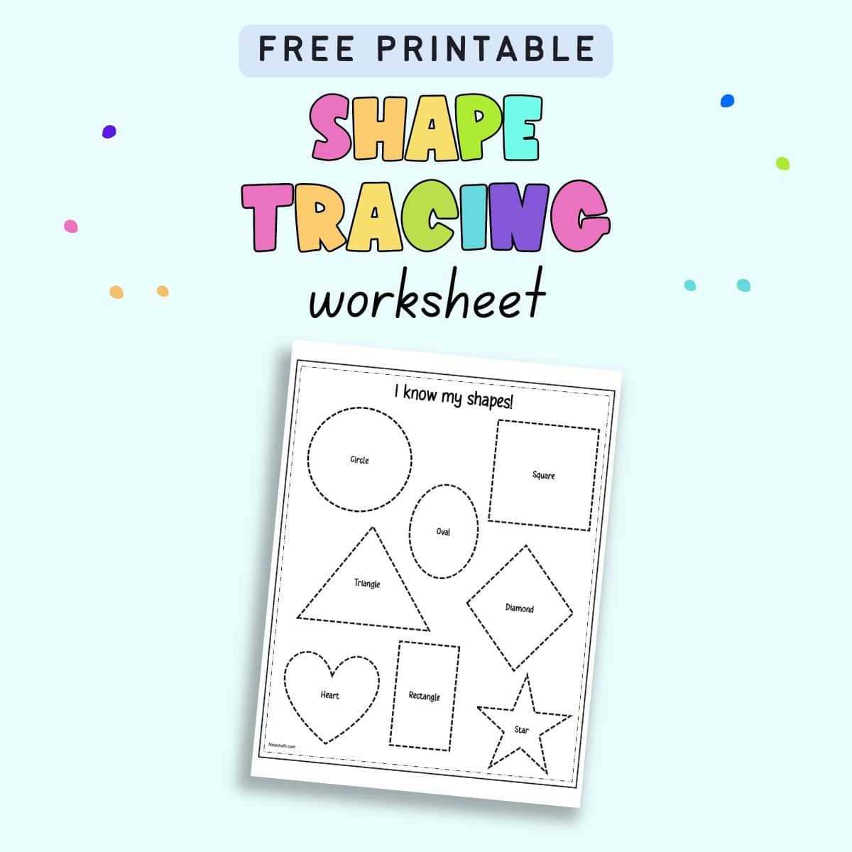 trace shapes free printable