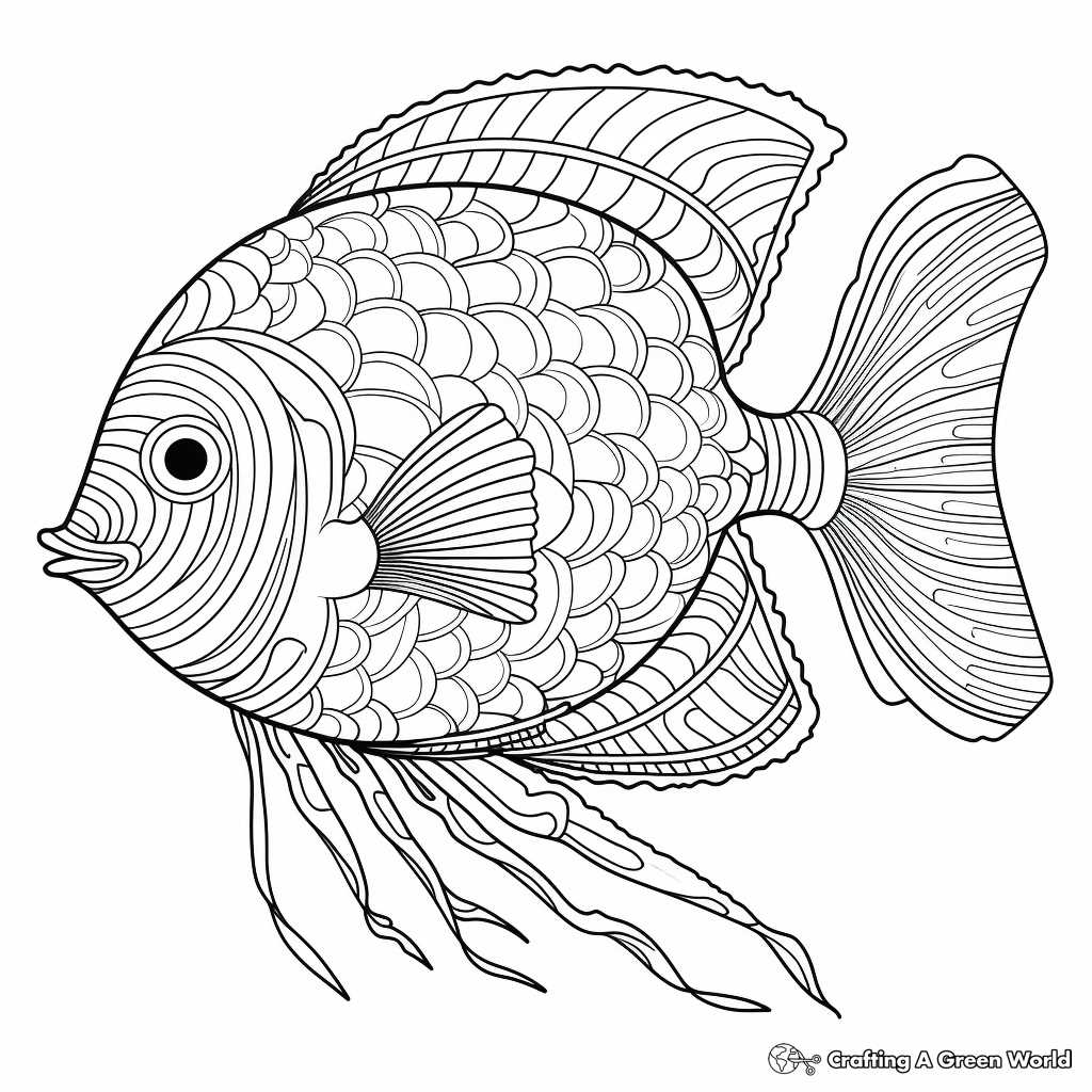 fish coloring page free printable