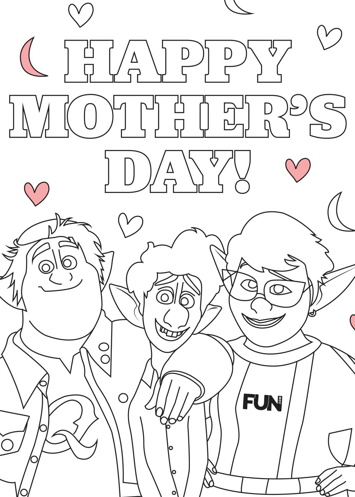 mothers day card printable coloring