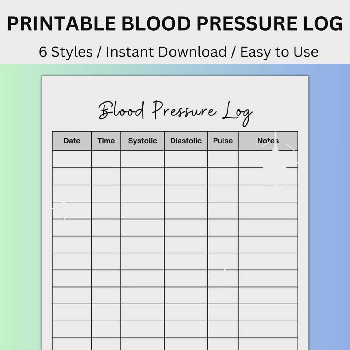 printable bp log printable bp log