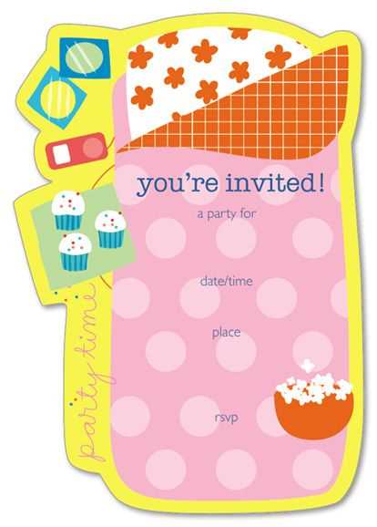 sleepover party invites printable