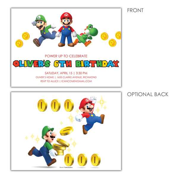 mario birthday invitations printable mario birthday invitations printable
