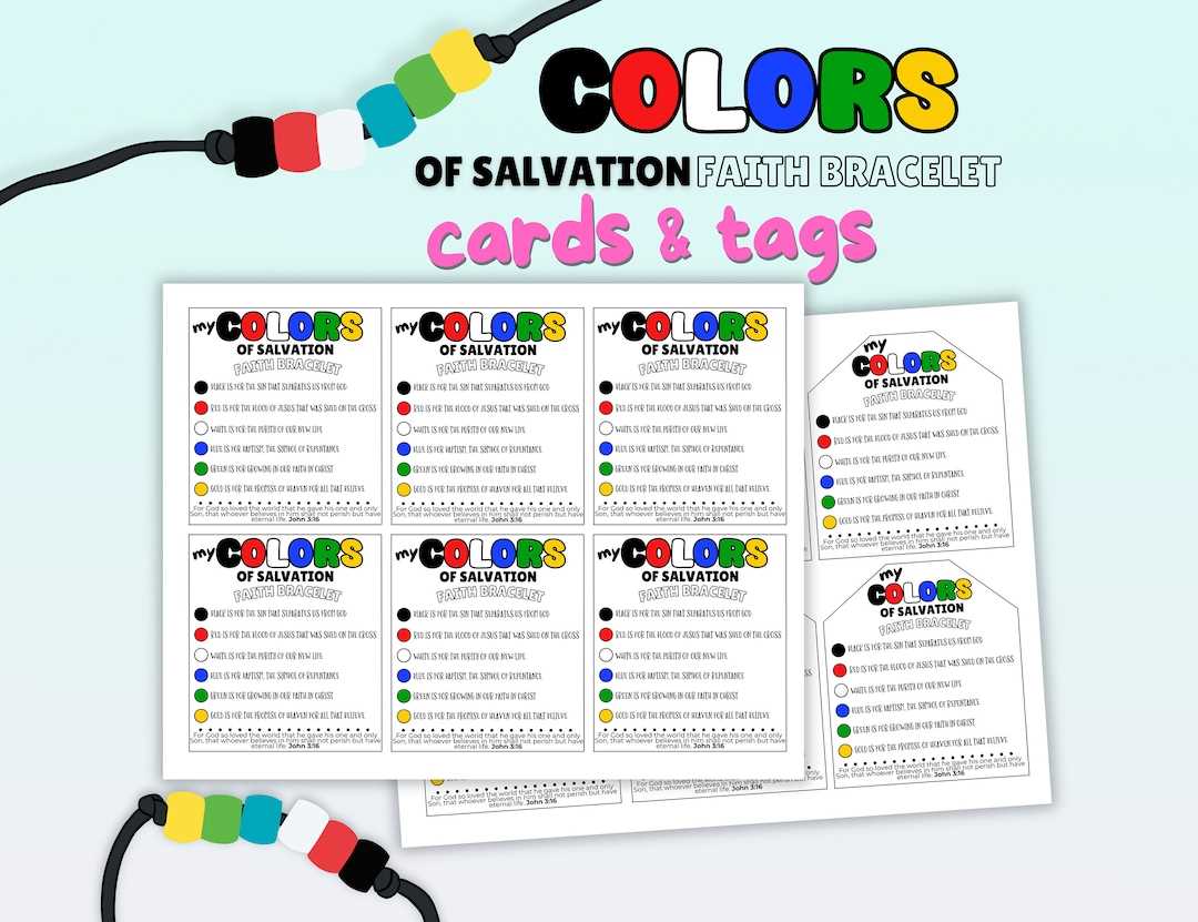 free printable salvation bracelet cards