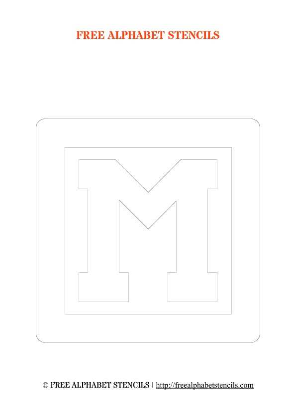 printable letter m stencil