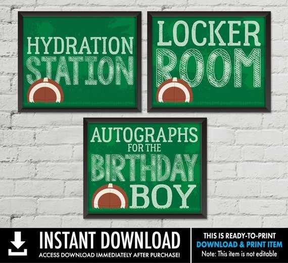 printable football locker signs printable football locker signs