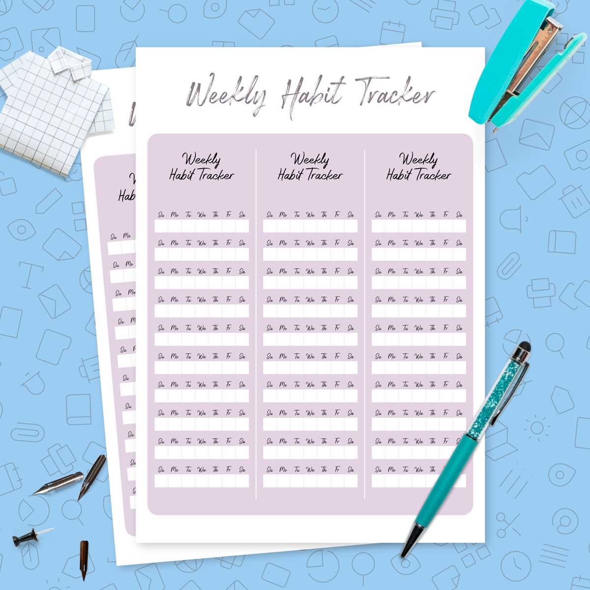 weekly habit tracker printable