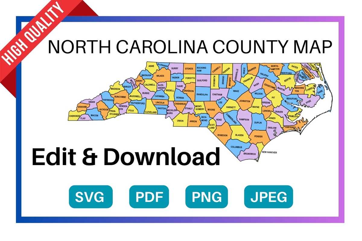 printable nc county map printable nc county map