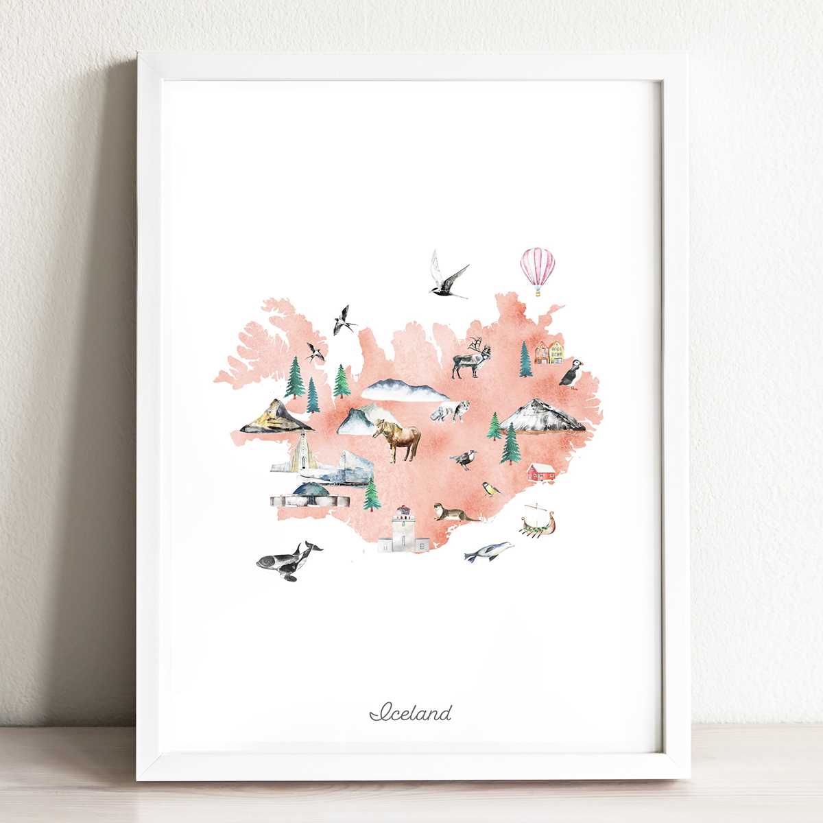 iceland printable map