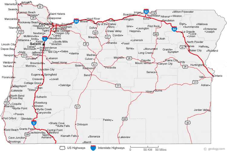 oregon map printable oregon map printable