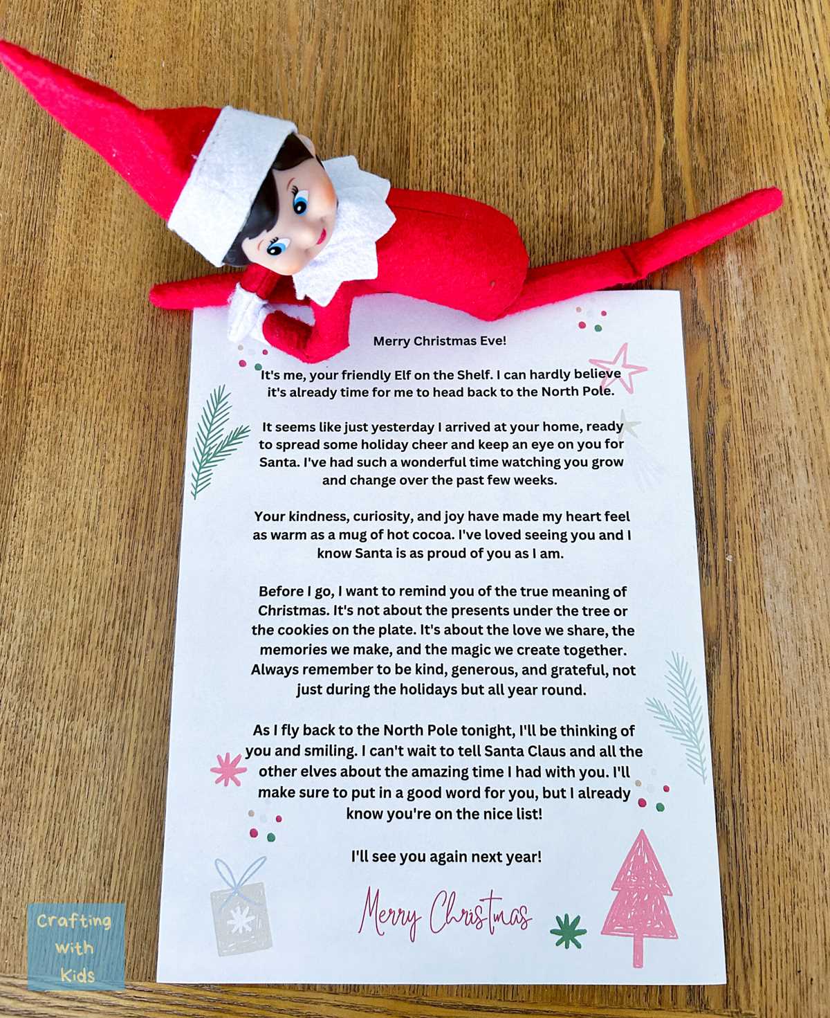 free printable elf on the shelf goodbye letters