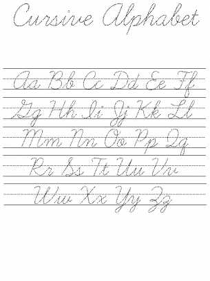 printable alphabet cursive printable alphabet cursive