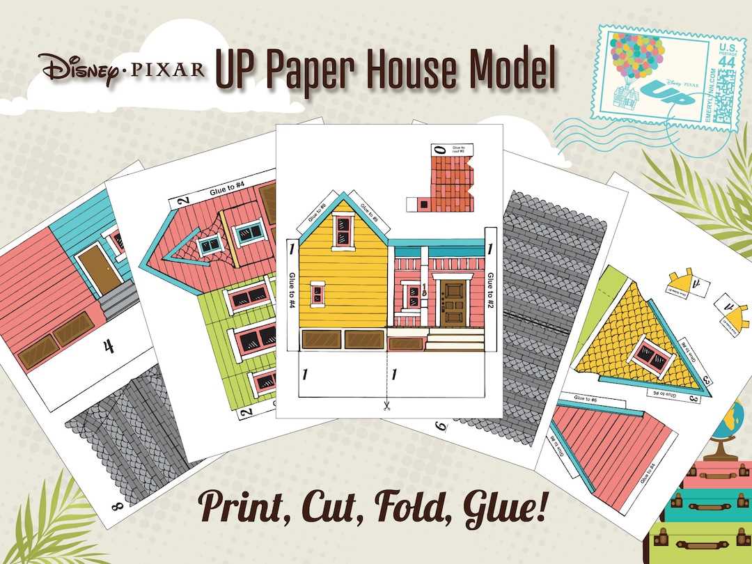 printable up house template printable up house template