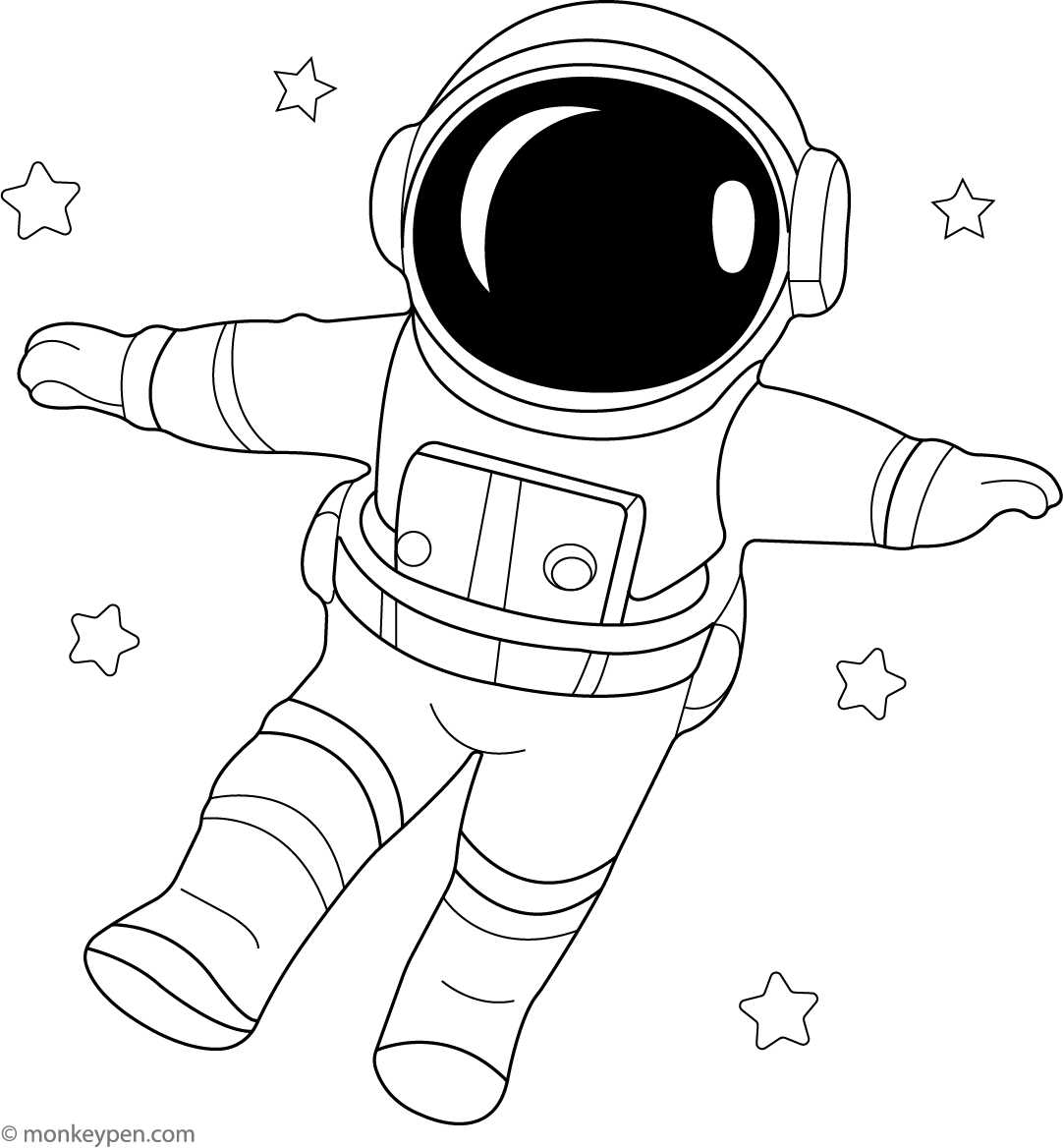 astronaut printable coloring pages