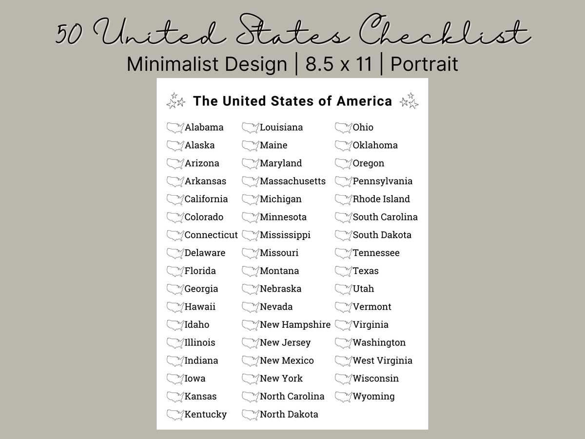 printable list of 50 states printable list of 50 states
