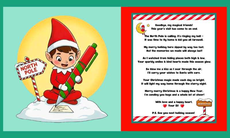 goodbye letter from elf free printable