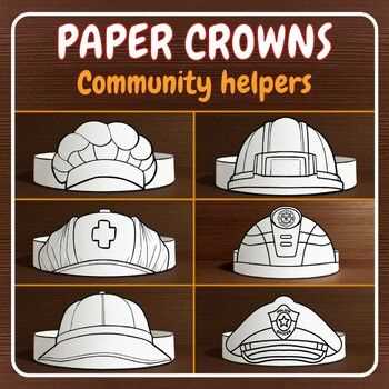 free printable community helpers paper hats free printable community helpers paper hats