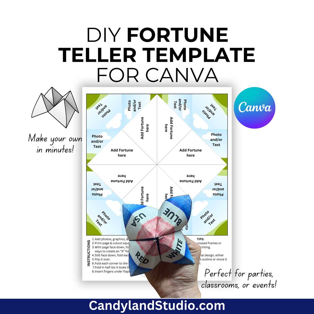 paper fortune teller template printable paper fortune teller template printable