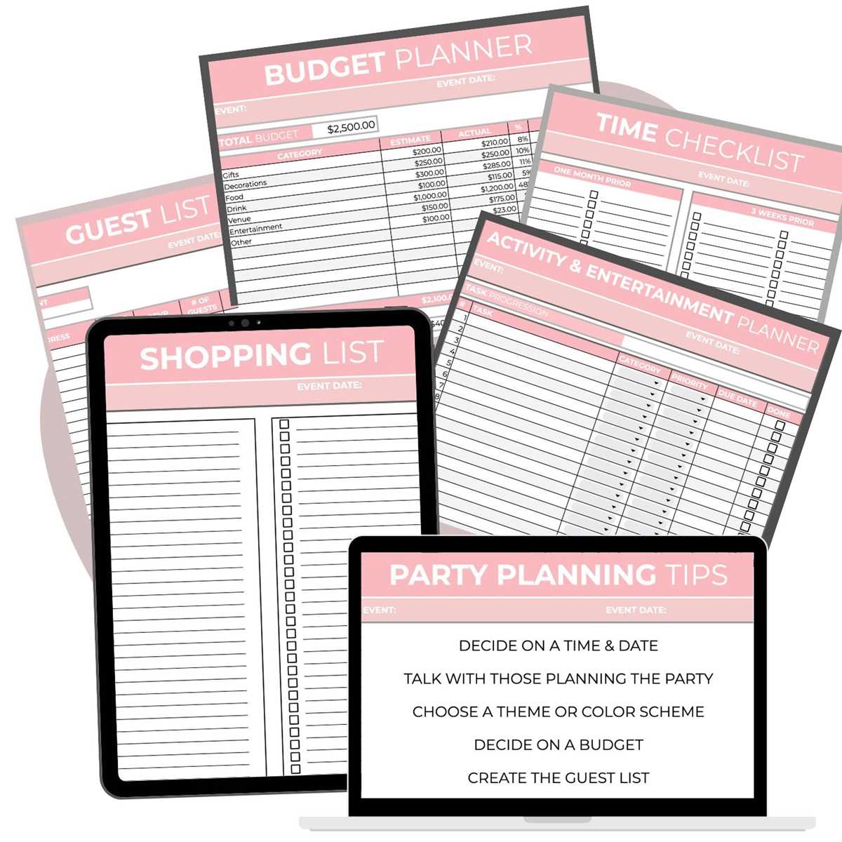 party planner checklist printable party planner checklist printable