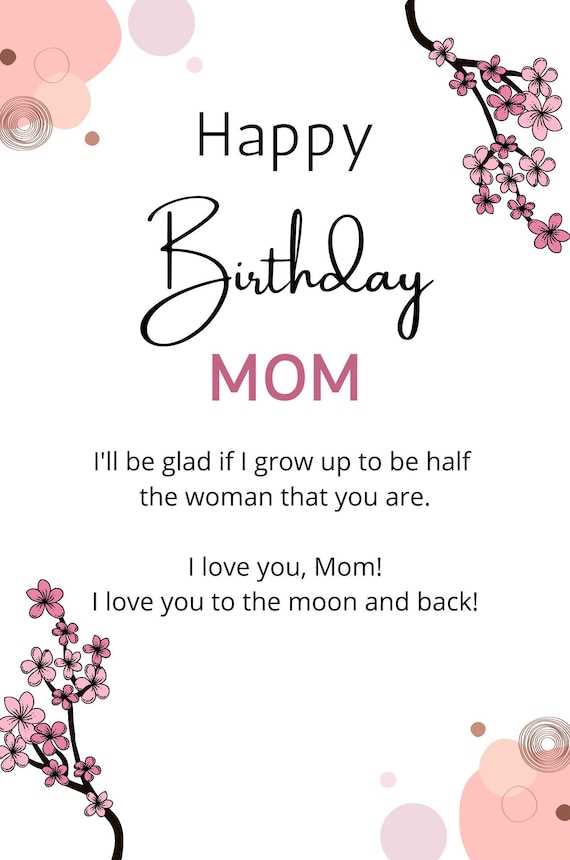 printable birthday cards for mom printable birthday cards for mom
