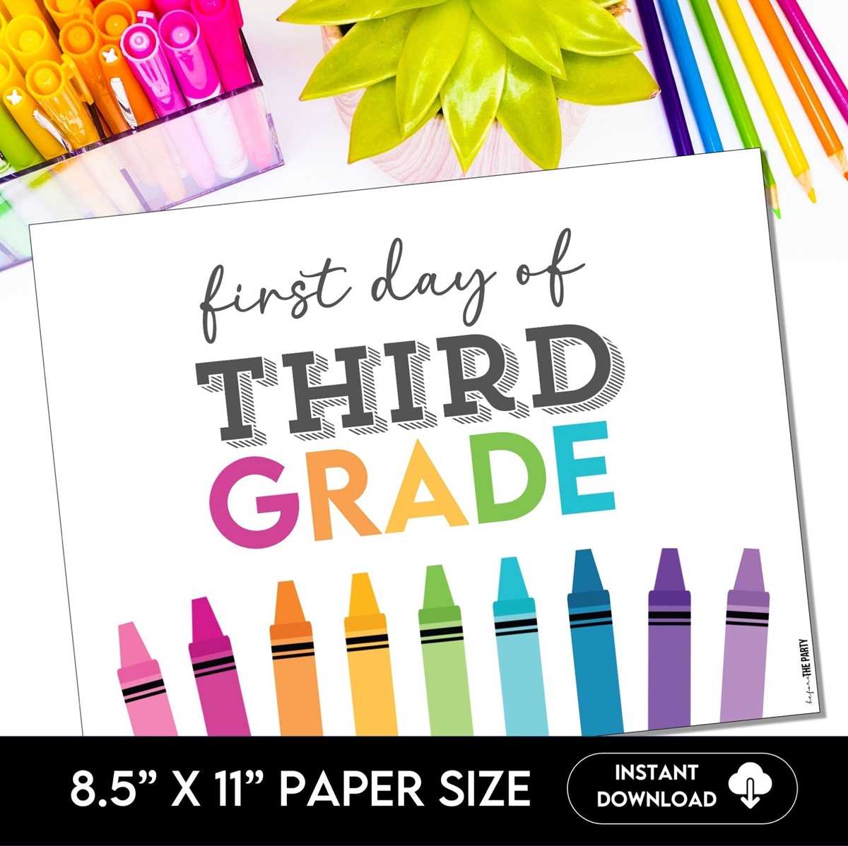 first day of 3rd grade printable