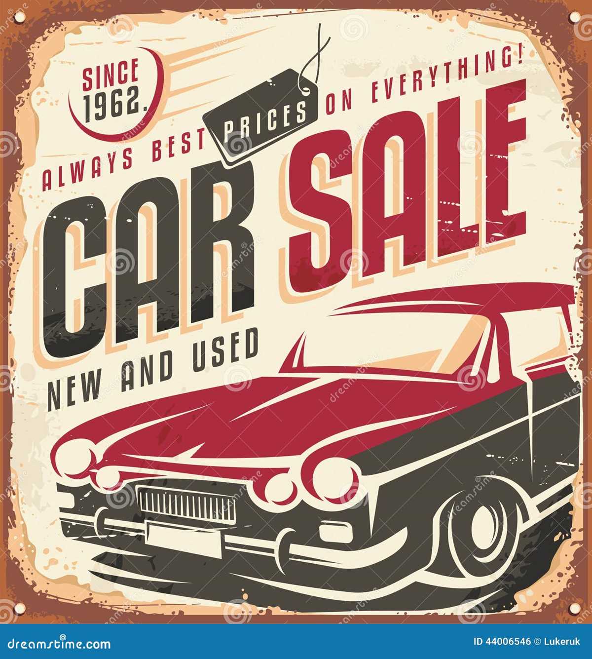 car sale signs printable