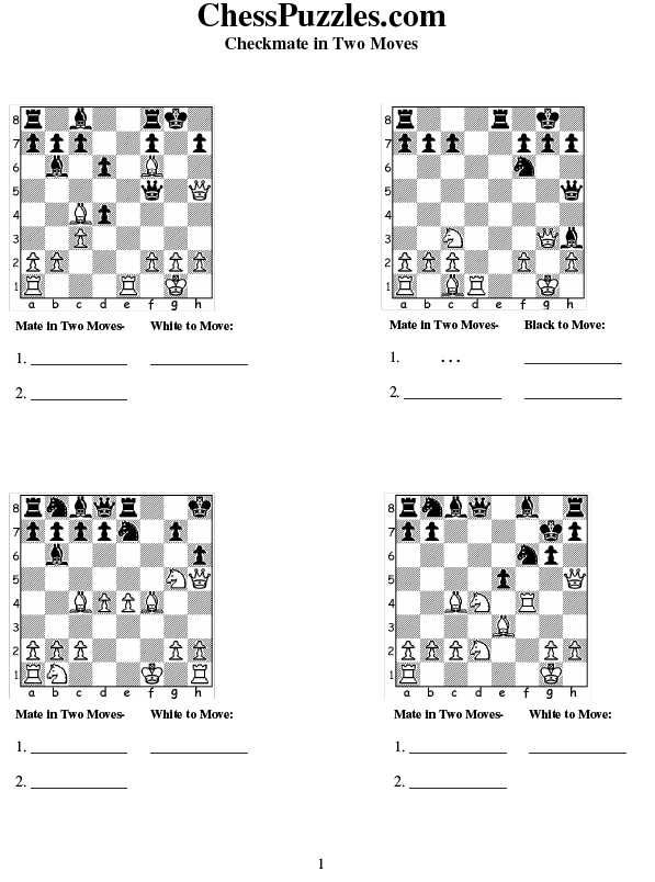 printable chess puzzles